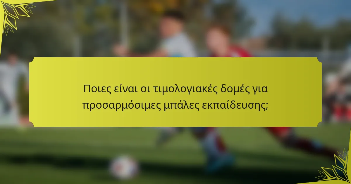 Ποιες είναι οι τιμολογιακές δομές για προσαρμόσιμες μπάλες εκπαίδευσης;